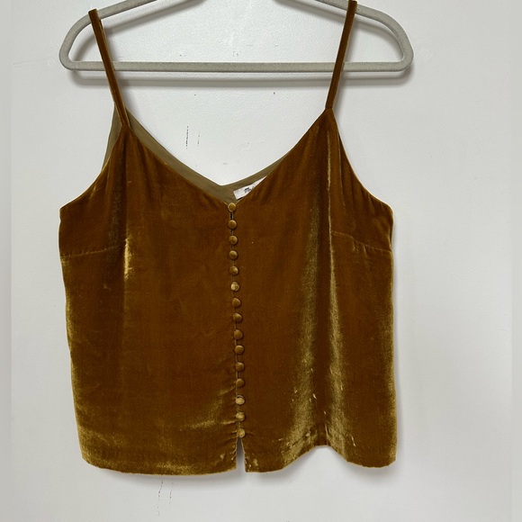 Madewell Velvet Button-Down Cami - Picture 3 of 7